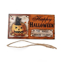Halloween Wooden Door Hanging Welcome Sign Board&nbsp;HJEW-Z002-02C