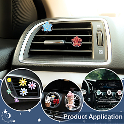 6Pcs Natural Gemstone Car Air Vent Clips&nbsp;HJEW-BC00072