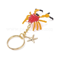 Crab Natural Black Spinel Keychains&nbsp;KEYC-MZ00051