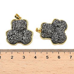 Brass Resin Pendants&nbsp;KK-C158-04A-G