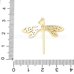 Brass Micro Pave Cubic Zirconia Pendants&nbsp;KK-D357-07E-G