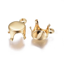 304 Stainless Steel Rhinestone Claw Charms Settings&nbsp;STAS-P236-38G