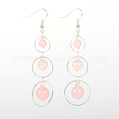 Dangling NAtural Gemstone Beads Pendant Earrings&nbsp;EJEW-JE01310