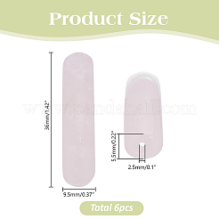 6Pcs Natural Rose Quartz Connector Charms&nbsp;G-AR0006-27B