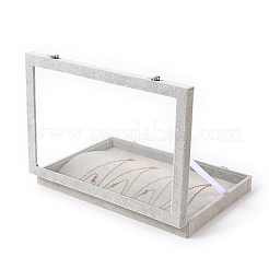 Velvet Necklace Presentation Boxes with Visible Window&nbsp;PW-WG16935-01