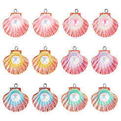 24Pcs 6 Colors Opaque Resin Pendants&nbsp;RESI-TA0005-51