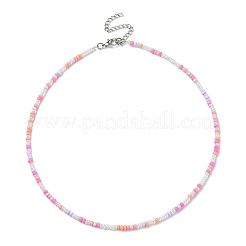 Glass Seed Beaded Necklace&nbsp;NJEW-JN04360