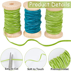 3 Rolls 2 Colors Velvet Ribbon&nbsp;OCOR-CP0001-20A