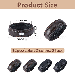 24Pcs 2 Colors PU Imitation Leather Loop Keepers&nbsp;DIY-FH0011-03