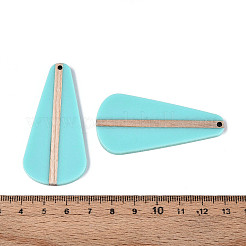 Opaque Resin & Wood Pendants&nbsp;RESI-T057-46A