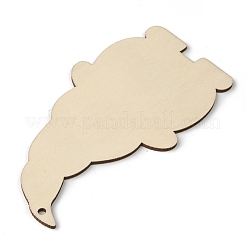 Christmas Theme Undyed Natural Wood Big Pendants&nbsp;WOOD-B001-10B