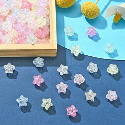 Transparent Crackle Acrylic Beads&nbsp;CACR-YW0001-08