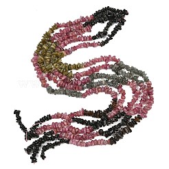 Natural Multicolor Tourmaline Chip Bead Strands&nbsp;G-M298-15A