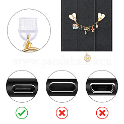 8Pcs PVC Mobile Dustproof Plugs and Iron Cell Phone Holder Stand Sets&nbsp;HJEW-HS00118