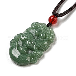 Natural Jadeite Pendant Necklaces&nbsp;G-H306-05-03