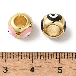 Brass Enamel European Beads&nbsp;KK-R162-057G