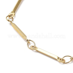 Ion Plating(IP) 304 Stainless Steel Bar Link Chain Bracelets&nbsp;BJEW-K226-10G