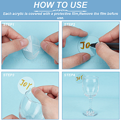 3 Sets Acrylic Wine Glass Charms&nbsp;AJEW-HY0001-91D