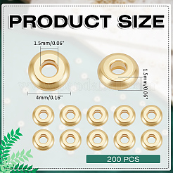 200Pcs Brass Beads&nbsp;KK-ME0001-70B-G