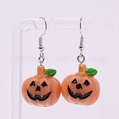 Halloween Pumpkin Plastic & Resin Dangle Earrings&nbsp;FS-WGC9740-01