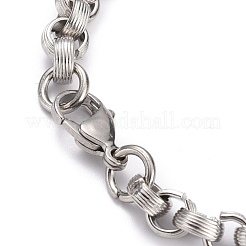 Tarnish Resistant 304 Stainless Steel Rolo Chain Bracelets&nbsp;BJEW-Z011-06P
