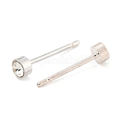 Rack Plating Brass Micro Pave Cubic Zirconia Stud Earring&nbsp;EJEW-C102-37P-05