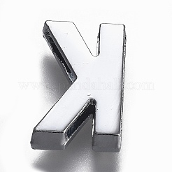 Alloy Letter Slide Charms&nbsp;RB-F034-01K-P-RS