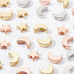 40Pcs 2 Style Brass Beads&nbsp;KK-BC0002-25