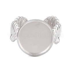 Shell Shape 304 Stainless Steel Cuff Ring Components&nbsp;SA-CBA098D-03P-D
