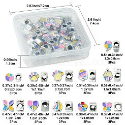33Pcs 11 Styles CCB Plastic Large Hole Beads&nbsp;CCB-FS0001-12