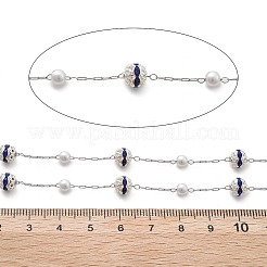 Handmade ABS Imitation Pearl & Rhinestone Round Chains&nbsp;CHS-L028-03P-04