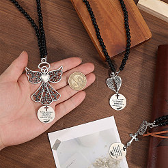 3Pcs Glass Beaded Pendant Decoration&nbsp;HJEW-CA00074