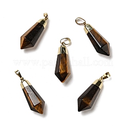 Natural Mixed Stone Pointed Pendants&nbsp;G-P474-02G