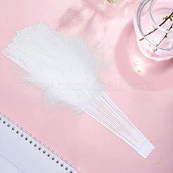 Resin & Feather Fan Staves Design&nbsp;AJEW-WH20064-50A