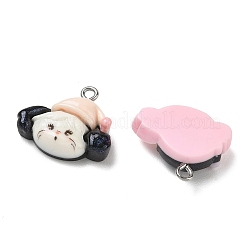Opaque Resin & Glitter Powder Pendants&nbsp;RESI-B044-16P