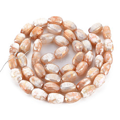 Opaque Baking Paint Crackle Glass Beads Strands&nbsp;EGLA-S174-21E