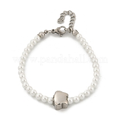 Plastic Imitation Pearl Beads Bracelets for Women&nbsp;BJEW-M056-12P