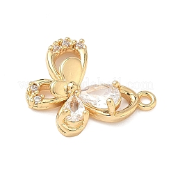 Brass Pave Cubic Zirconia Pendants&nbsp;KK-A286-12G