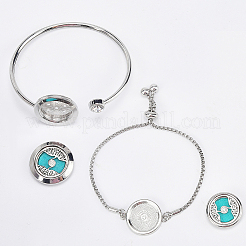 1Pc Stainless Steel Open Cuff Bangles&nbsp;BJEW-SC0001-55D