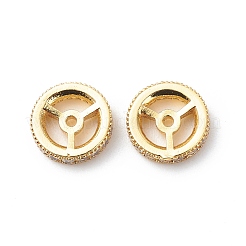 Brass Cubic Zirconia Beads&nbsp;ZIRC-F001-116G
