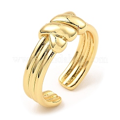 Brass Open Cuff Rings&nbsp;RJEW-M152-01G