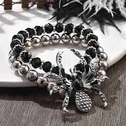 Punk Style Alloy Plastic Charm Bracelets&nbsp;LS-BJEW-K269-01P
