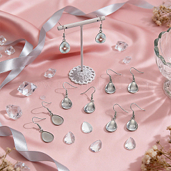 DIY 304 Stainless Steel Teardrop Dangle Earring Making Kits&nbsp;EJEW-UN0003-33