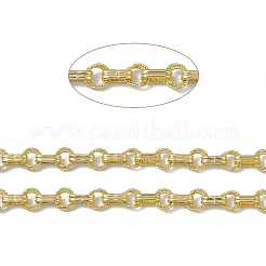 Brass Ring & Rectangle Link Chains&nbsp;CHC-P010-15G