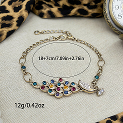 Elegant Alloy & Colorful Rhinestone Link Bracelets&nbsp;WG00069-01