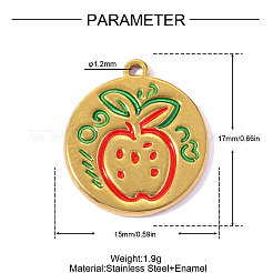 304 Stainless Steel Enamel Pendants&nbsp;STAS-OY017-32G