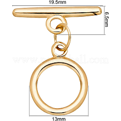 Brass Toggle Clasps&nbsp;KK-BC0005-60G