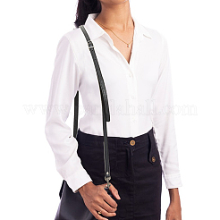 2Pcs 2 Colors Black Flat PU Leather Handbag Chain Straps&nbsp;PURS-BBC0001-01
