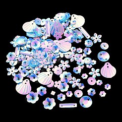 Rainbow Iridescent PVC Paillette/Sequins Beads & Links & Pendants&nbsp;PVC-C001-01F