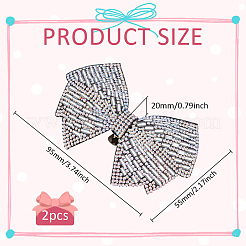 2Pcs Cloth with Rhinestone Shoe Buckle Clips&nbsp;FIND-FH0008-78A
